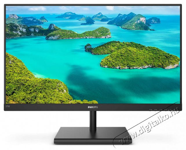 PHILIPS IPS monitor 27 275E1S, 2560x1440, 16:9, 250cd/m2, 4ms, VGA/HDMI/Displayport Iroda és számítástechnika - Monitor - Monitor - 495268