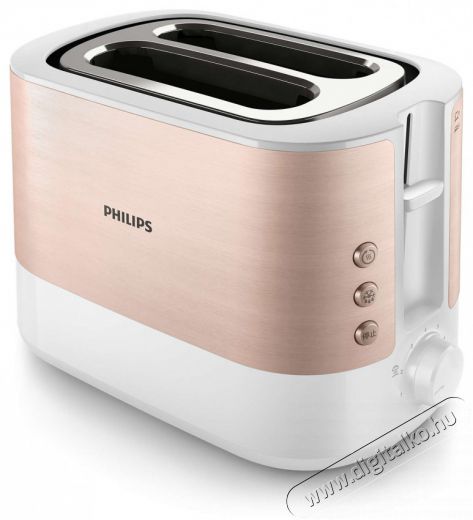 PHILIPS HD2638/11 Viva Collection rózsaszín-fehér 2 szeletes kenyérpirító Konyhai termékek - Konyhai kisgép (sütés / főzés / hűtés / ételkészítés) - Kenyérpirító - 496761