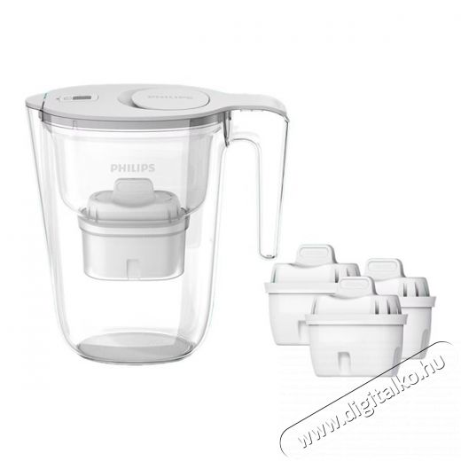PHILIPS AWP2933WHT3/31 fehér 2,6 L vízszűrő kancsó + 2 db szűrő Konyhai termékek - Vízszűrő - Vízszűrő - 502079