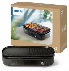 PHILIPS Series 3000 HD6210/90 fekete asztali grill Konyhai termékek - Konyhai kisgép (sütés / főzés / hűtés / ételkészítés) - Kontakt grill sütő / sütőlap - 503097