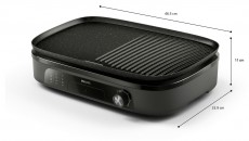 PHILIPS Series 3000 HD6210/90 fekete asztali grill Konyhai termékek - Konyhai kisgép (sütés / főzés / hűtés / ételkészítés) - Kontakt grill sütő / sütőlap - 503097