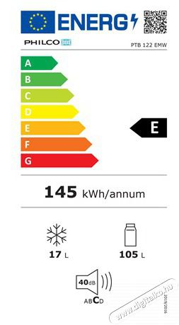 Philco PTB 122 EMW HŰTŐ EGYAJT&Oacute;S 121 L Konyhai term&eacute;kek - Hűtő, fagyaszt&oacute; (szabadon&aacute;ll&oacute;) - Egyajt&oacute;s hűtő - 505441