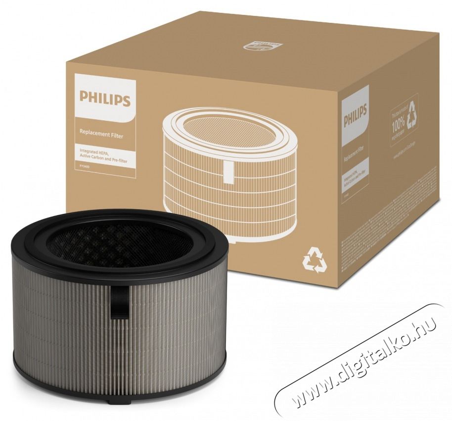 PHILIPS FY3400/30 2 IN 1 NANOPROTECT HEPA &Eacute;S AKT&Iacute;V SZ&Eacute;NSZŰRŐ Konyhai term&eacute;kek - P&aacute;raelsz&iacute;v&oacute; - Szűrő - 506573