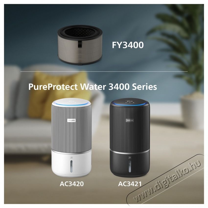 PHILIPS FY3400/30 2 IN 1 NANOPROTECT HEPA &Eacute;S AKT&Iacute;V SZ&Eacute;NSZŰRŐ Konyhai term&eacute;kek - P&aacute;raelsz&iacute;v&oacute; - Szűrő - 506573