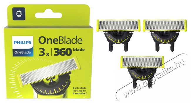 PHILIPS QP430/50 CSERE PENGE 3DB Sz&eacute;ps&eacute;g&aacute;pol&aacute;s / Eg&eacute;szs&eacute;g - Szőrtelen&iacute;tő / borotva - F&eacute;rfi borotva - 517094