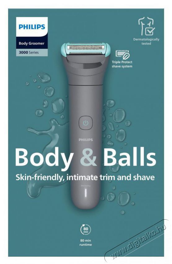 PHILIPS Series 3000 BG3480/15 Sz&eacute;ps&eacute;g&aacute;pol&aacute;s / Eg&eacute;szs&eacute;g - Szőrtelen&iacute;tő / borotva - F&eacute;rfi borotva - 519040