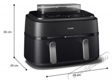 PHILIPS 5000 Steam DualBasket NA550/00 Konyhai termékek - Konyhai kisgép (sütés / főzés / hűtés / ételkészítés) - Olajsütő - 521038