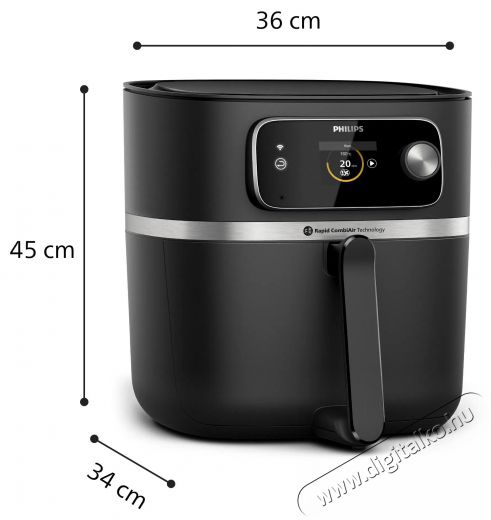 PHILIPS 7000 Series Airfryer Combi 8,3l XXL Connected 22v1 HD9880/90 Konyhai term&eacute;kek - Konyhai kisg&eacute;p (s&uuml;t&eacute;s / főz&eacute;s / hűt&eacute;s / &eacute;telk&eacute;sz&iacute;t&eacute;s) - Olajs&uuml;tő - 521039