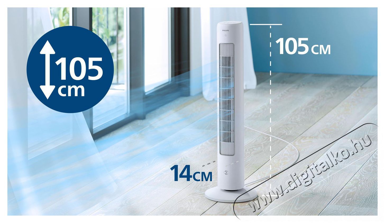 PHILIPS Series 5000 CX5535/00 Ventil&aacute;tor H&aacute;ztart&aacute;s / Otthon / K&uuml;lt&eacute;r - Ventil&aacute;tor / L&eacute;gkondicion&aacute;l&oacute; - &Aacute;ll&oacute; / padl&oacute; ventil&aacute;tor - 525615