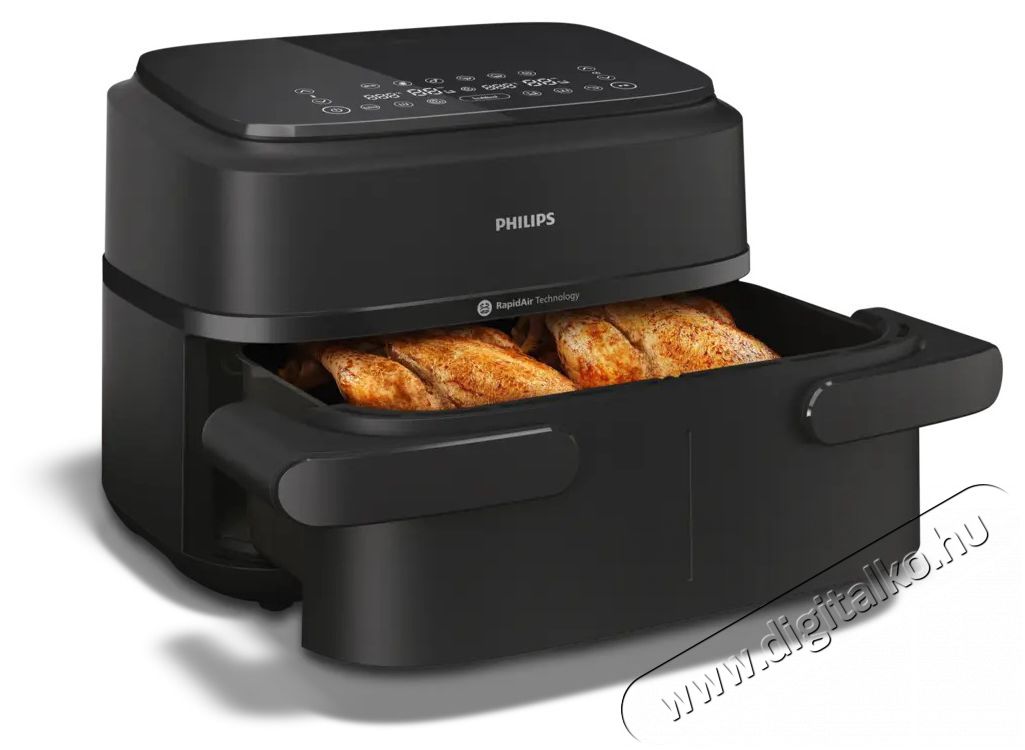 PHILIPS 1000 Series Airfryer NA150/00 Dual basket 7,1 l Konyhai term&eacute;kek - Konyhai kisg&eacute;p (s&uuml;t&eacute;s / főz&eacute;s / hűt&eacute;s / &eacute;telk&eacute;sz&iacute;t&eacute;s) - L&eacute;gkever&eacute;ses főzőg&eacute;p / elektromos kukta / multifunkci&oacute;s s&uuml;tő - 529875