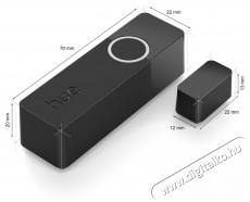 PHILIPS Hue Contact - fekete, 2db H&aacute;ztart&aacute;s / Otthon / K&uuml;lt&eacute;r - Biztons&aacute;gtechnika - Nyit&aacute;s&eacute;rz&eacute;kelő - 519594