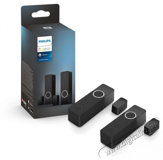 PHILIPS Hue Contact - fekete, 2db H&aacute;ztart&aacute;s / Otthon / K&uuml;lt&eacute;r - Biztons&aacute;gtechnika - Nyit&aacute;s&eacute;rz&eacute;kelő - 519594
