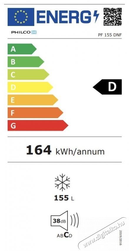 Philco PF 155 DNF Fagyaszt&oacute;szekr&eacute;ny Konyhai term&eacute;kek - Hűtő, fagyaszt&oacute; (szabadon&aacute;ll&oacute;) - Fagyaszt&oacute;szekr&eacute;ny - 531091