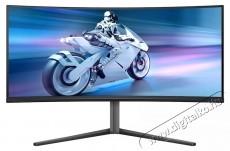 PHILIPS EVNIA Curved, 34 , QD-OLED, WQHD, 175 Hz, 0,03 ms, HDR400, TrueBlack, FlickerFree, HA, HDMI, DisplayPort, USB, hub, RGB, Light, FX, 34M2C6500/00, fekete Iroda &eacute;s sz&aacute;m&iacute;t&aacute;stechnika - Monitor - 21:9 Ultrawide monitor - 533688