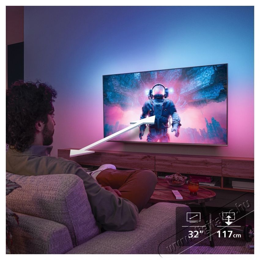 PHILIPS 32PFS6900 AMBILIGHT LED telev&iacute;zi&oacute;, 80 cm, Smart TV, Full HD, F energiaoszt&aacute;ly (2025-&ouml;s modell) Telev&iacute;zi&oacute;k - LED telev&iacute;zi&oacute; - 1080p Full HD felbont&aacute;s&uacute; - 535496