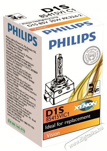 PHILIPS D1S Vision Xenon izz&oacute;, 85V, 35W Aut&oacute;hifi / Aut&oacute; felszerel&eacute;s - Aut&oacute;s / aut&oacute;hifi kieg&eacute;sz&iacute;tő - Egy&eacute;b aut&oacute;s kieg&eacute;sz&iacute;tő - 535490