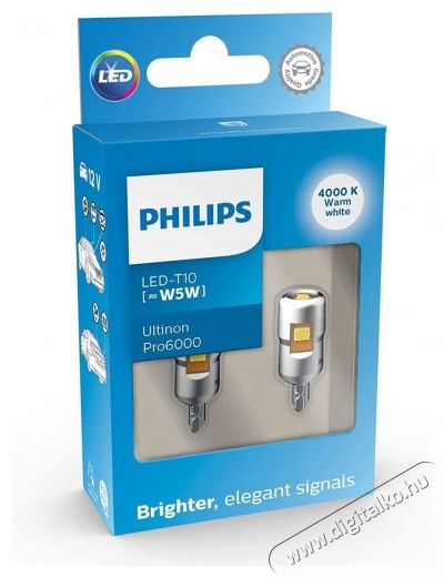 PHILIPS W5W White WU60 12V LED izz&oacute;, 2 db-os doboz Fot&oacute;-Vide&oacute; kieg&eacute;sz&iacute;tők - Vaku kieg&eacute;sz&iacute;tő - Izz&oacute; / villan&oacute;cső - 535488