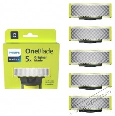 PHILIPS Reserve OneBlade QP250/50 tartal&eacute;k kefe, Rozsdamentes ac&eacute;l, Nedves &eacute;s sz&aacute;raz, 5 peng&eacute;s k&eacute;szlet, Kompatibilis a Philips OneBlade &eacute;s OneBladePro term&eacute;kkel, Z&ouml;ld Sz&eacute;ps&eacute;g&aacute;pol&aacute;s / Eg&eacute;szs&eacute;g - Szőrtelen&iacute;tő / borotva - F&eacute;rfi szőrtelen&iacute;tő kieg&eacute;sz&iacute;tő - 537205
