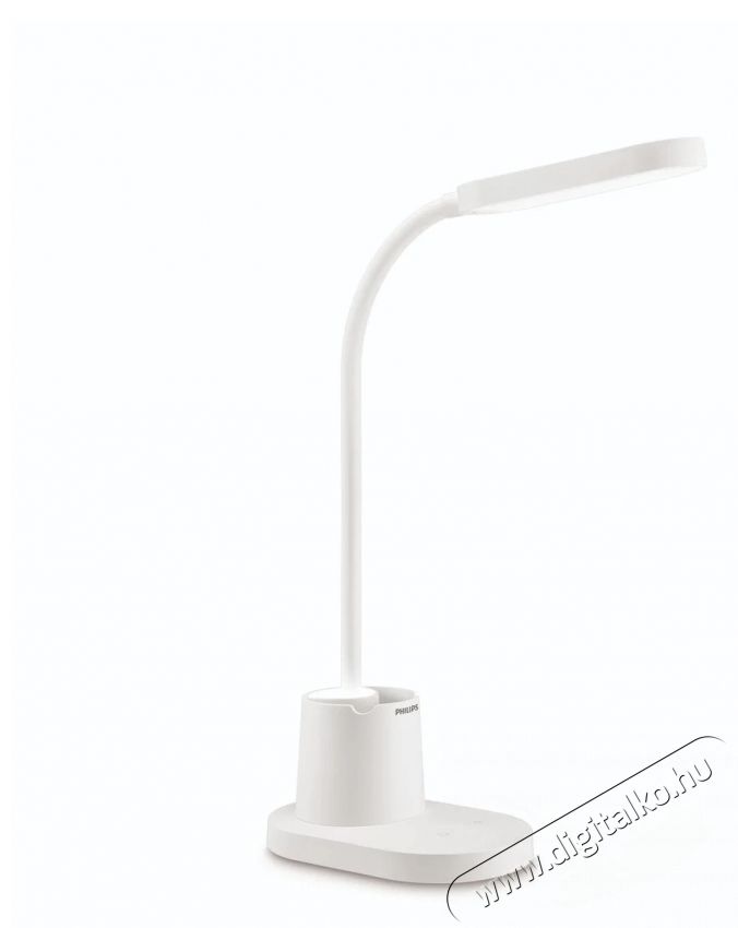PHILIPS Bucket LED asztali l&aacute;mpa, &uacute;jrat&ouml;lthető, 7W, 200 lm, 5V, &aacute;ll&iacute;that&oacute; f&eacute;nyerőss&eacute;g, f&eacute;nyhőm&eacute;rs&eacute;klet (3000/4000/5700K), IP20, 34 cm, feh&eacute;r H&aacute;ztart&aacute;s / Otthon / K&uuml;lt&eacute;r - Vil&aacute;g&iacute;t&aacute;s / elektromoss&aacute;g - Asztali l&aacute;mpa - 540467