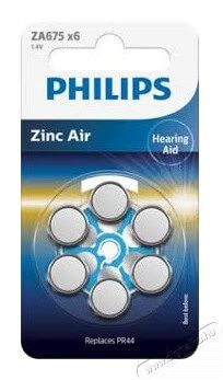 PHILIPS ZA675B6A/00 akkumulátor hallókészülékhez 1.4V - cink-levegő Akkuk és töltők - Elem - 366637