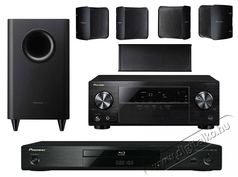 Pioneer HTP-072 házimozi Rendszer - fekete + BDP-100-K Blu-ray lejátszó Audio-Video / Hifi / Multimédia - Házimozi - Összeállított házimozi szett - 309779