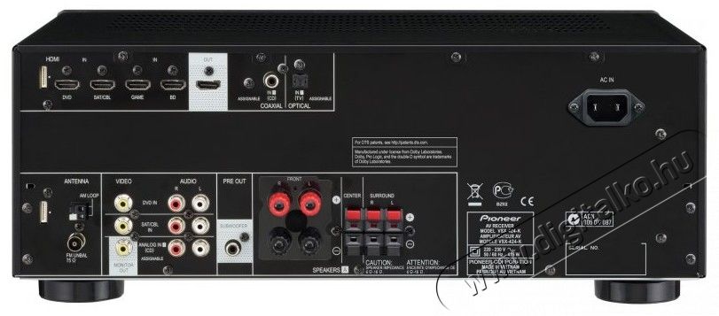 Pioneer VSX-424-K H&aacute;zimozi r&aacute;di&oacute;erős&iacute;tő - fekete Audio-Video / Hifi / Multim&eacute;dia - H&aacute;zimozi - H&aacute;zimozi erős&iacute;tő - 281237