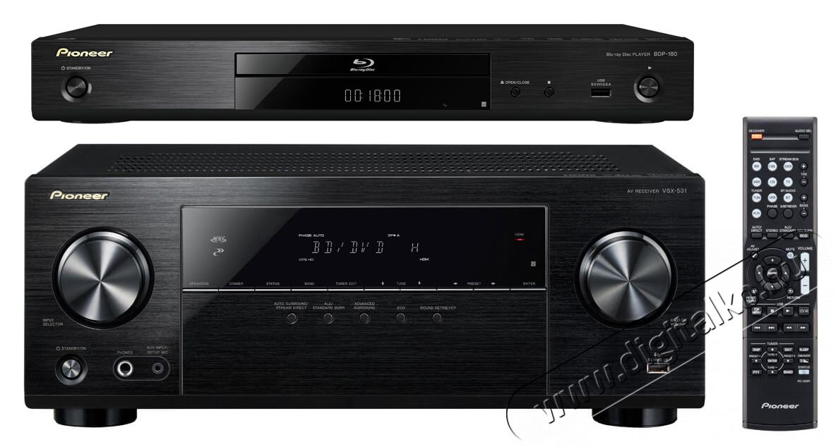 Pioneer VSX-531 (B) házimozi erősítő + BDP-180-K Blu-ray lejátszó Audio-Video / Hifi / Multimédia - Házimozi - Blu-Ray házimozi szett - 309780