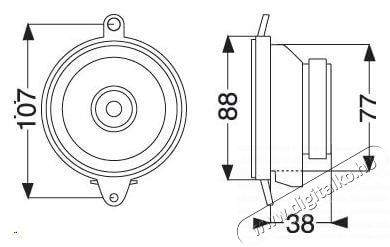 Pioneer TS-875 8,7 cm 2 utas autó hangszóró Autóhifi / Autó felszerelés - Autó hangsugárzó - Hangszóró - 368054