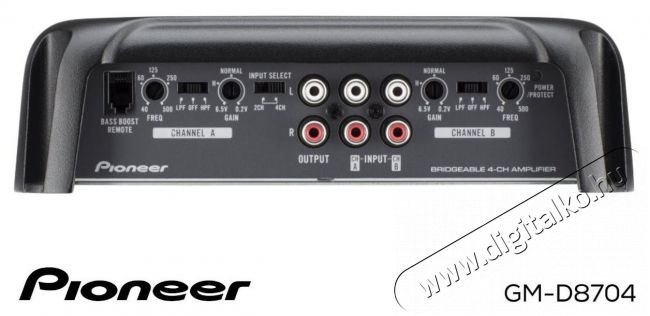 Pioneer GM-D8704 4 csatornás autóhifi erősítő Autóhifi / Autó felszerelés - Autórádió fejegység - Teljesítménynövelő egység - 368064