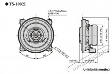 Pioneer TS-1002I 10 cm 2 utas koaxális autó hangszóró Autóhifi / Autó felszerelés - Autó hangsugárzó - Hangszóró - 368088