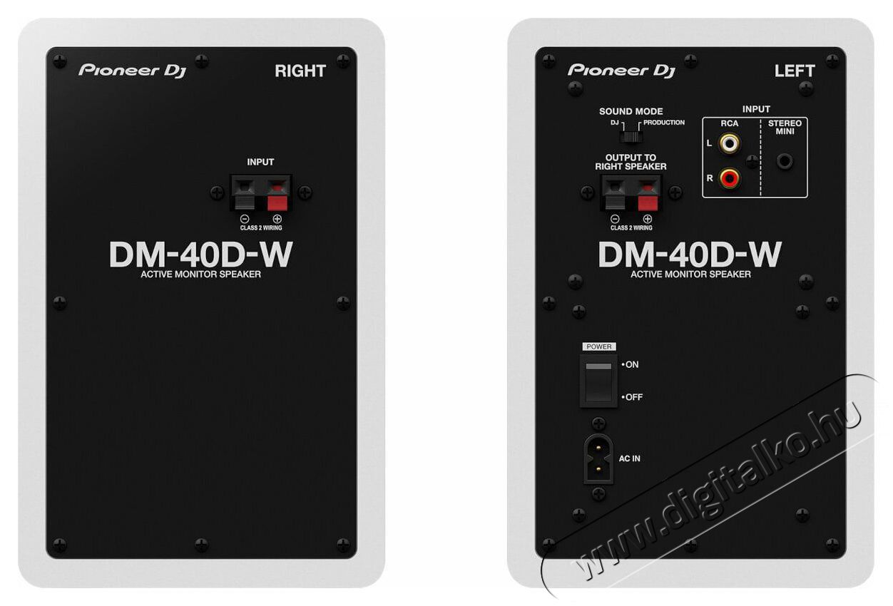 Pioneer DJ DM-50D-BT-W feh&eacute;r Audio-Video / Hifi / Multim&eacute;dia - Hangfal - Hangfalszett - &Aacute;ll&oacute; / front hangfal - 521056