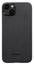 PITAKA 128971 1500D iPhone 15 Plus fekete/szürke aramid hátlap Mobil / Kommunikáció / Smart - Mobiltelefon kiegészítő / tok - Tok / hátlap - 507453