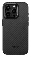 PITAKA 128974 1500D iPhone 15 Pro Max fekete/szürke aramid/TPU hátlap Mobil / Kommunikáció / Smart - Mobiltelefon kiegészítő / tok - Tok / hátlap - 507456