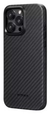 PITAKA 128974 1500D iPhone 15 Pro Max fekete/szürke aramid/TPU hátlap Mobil / Kommunikáció / Smart - Mobiltelefon kiegészítő / tok - Tok / hátlap - 507456