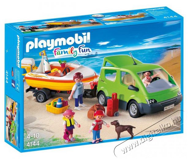 PLAYMOBIL 4144 Családi furgon hajó utánfutóval Háztartás / Otthon / Kültér - Játék / Sport - Játékfigura - 510828