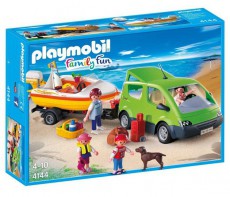 PLAYMOBIL 4144 Családi furgon hajó utánfutóval Háztartás / Otthon / Kültér - Játék / Sport - Játékfigura - 510828