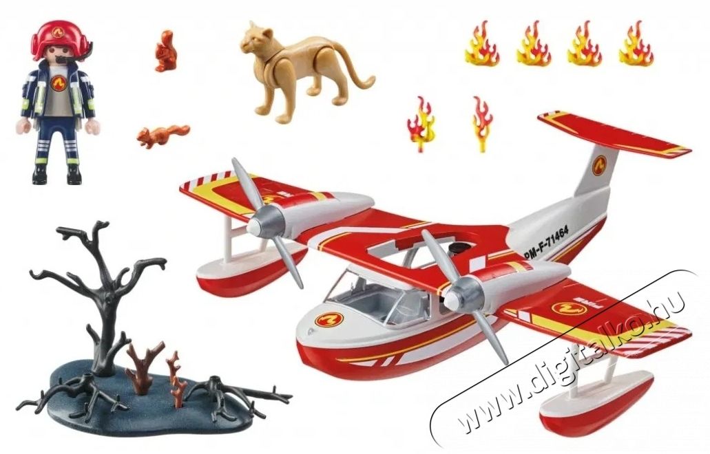 PLAYMOBIL 71463 Tűzolt&oacute;rep&uuml;lő olt&oacute;funkci&oacute;val H&aacute;ztart&aacute;s / Otthon / K&uuml;lt&eacute;r - J&aacute;t&eacute;k / Sport - J&aacute;t&eacute;kfigura - 532036