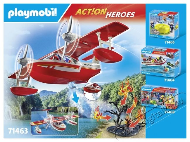 PLAYMOBIL 71463 Tűzolt&oacute;rep&uuml;lő olt&oacute;funkci&oacute;val H&aacute;ztart&aacute;s / Otthon / K&uuml;lt&eacute;r - J&aacute;t&eacute;k / Sport - J&aacute;t&eacute;kfigura - 532036