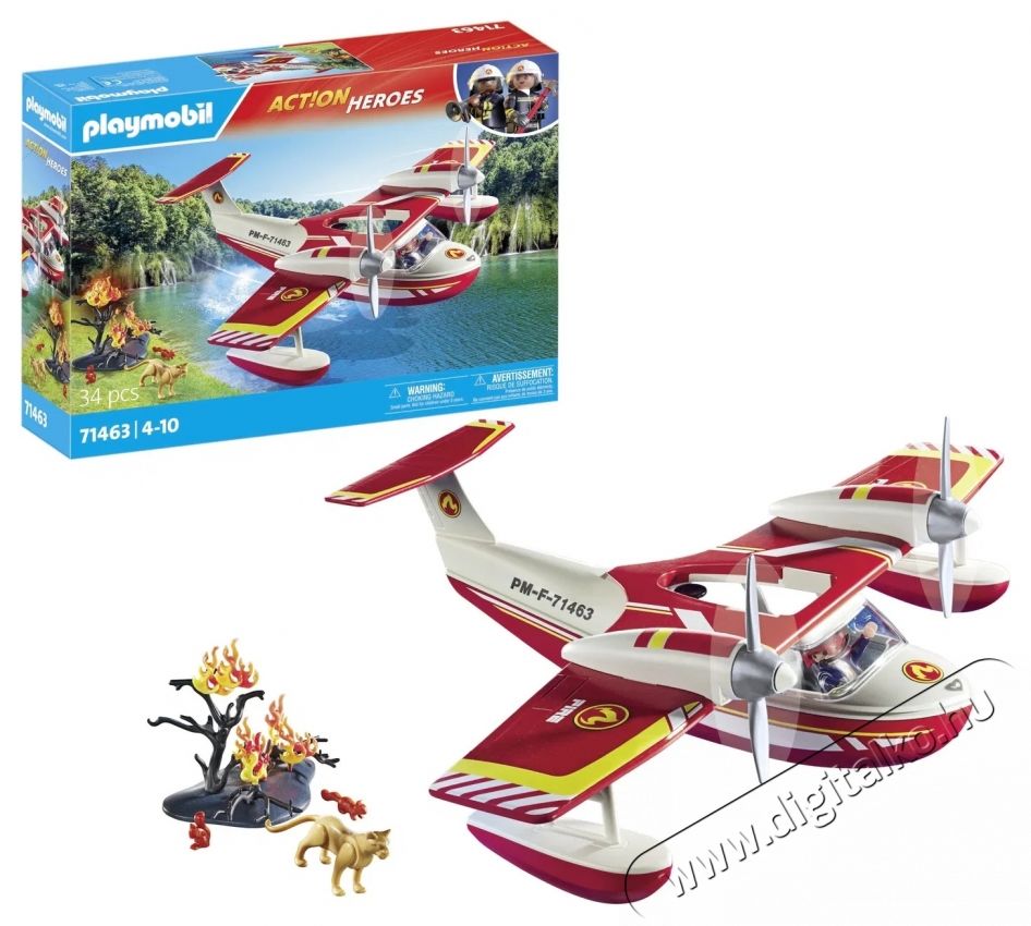 PLAYMOBIL 71463 Tűzolt&oacute;rep&uuml;lő olt&oacute;funkci&oacute;val H&aacute;ztart&aacute;s / Otthon / K&uuml;lt&eacute;r - J&aacute;t&eacute;k / Sport - J&aacute;t&eacute;kfigura - 532036