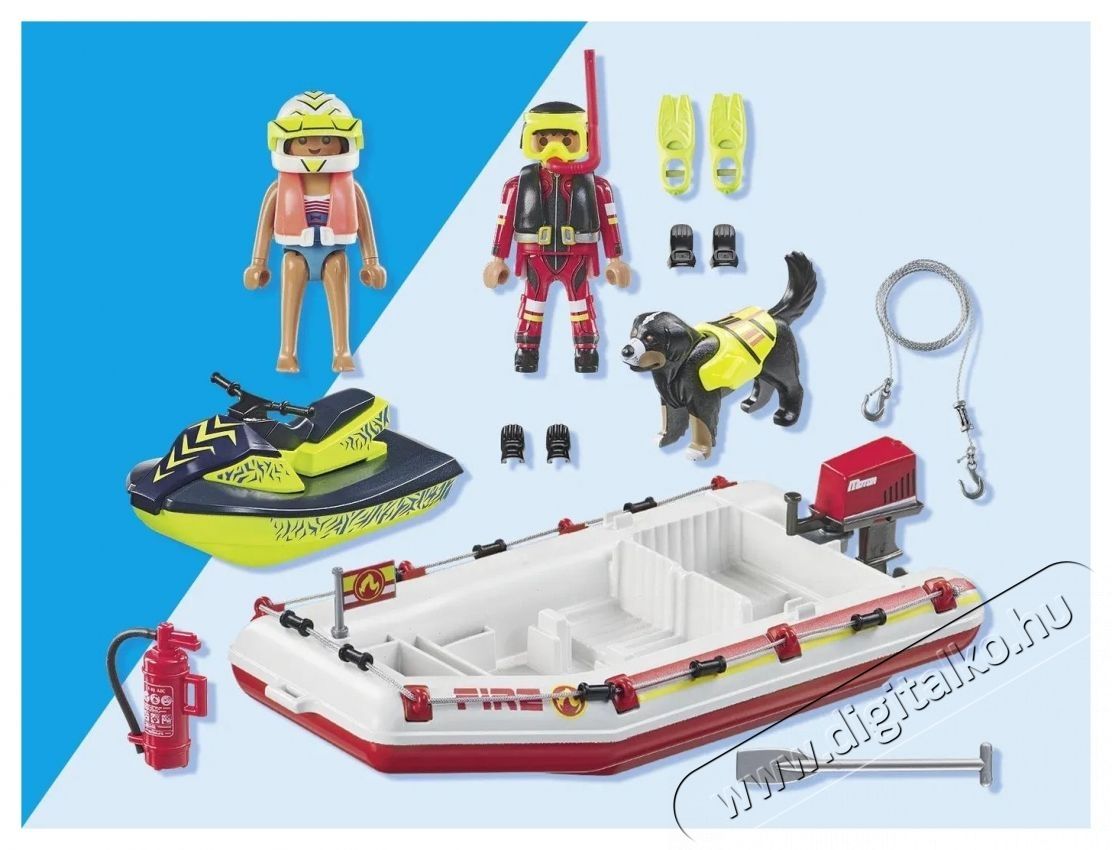 PLAYMOBIL 71464 Tűzolt&oacute;cs&oacute;nak aqua scooterrel H&aacute;ztart&aacute;s / Otthon / K&uuml;lt&eacute;r - J&aacute;t&eacute;k / Sport - J&aacute;t&eacute;kfigura - 532041