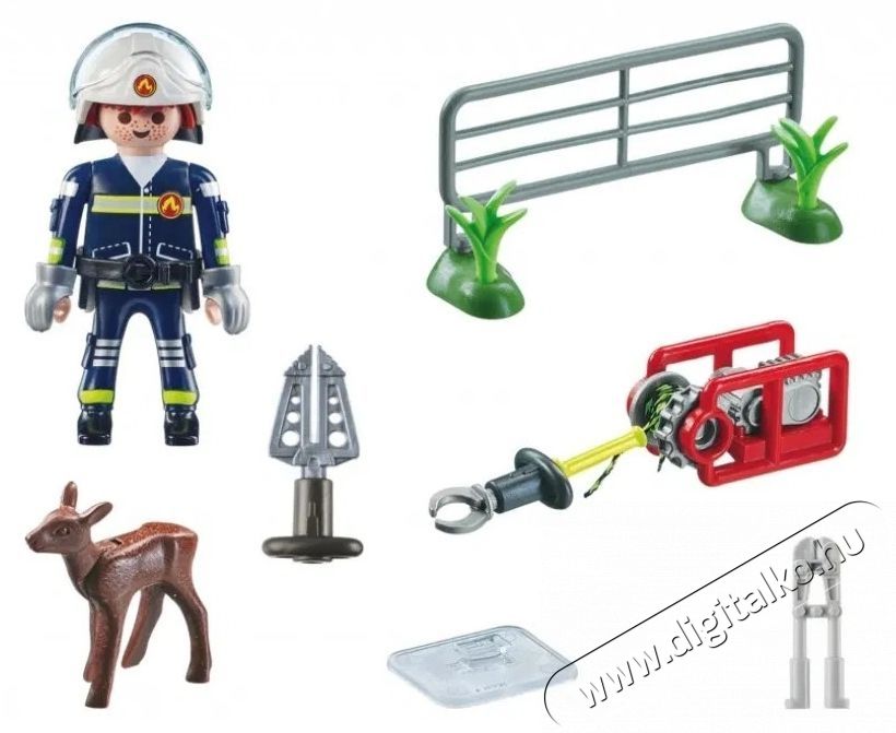 PLAYMOBIL 71467 Tűzolt&oacute; &aacute;llatment&eacute;s k&ouml;zben H&aacute;ztart&aacute;s / Otthon / K&uuml;lt&eacute;r - J&aacute;t&eacute;k / Sport - J&aacute;t&eacute;kfigura - 532074