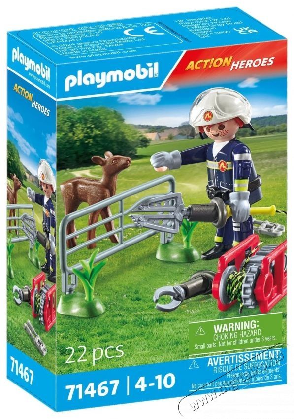 PLAYMOBIL 71467 Tűzolt&oacute; &aacute;llatment&eacute;s k&ouml;zben H&aacute;ztart&aacute;s / Otthon / K&uuml;lt&eacute;r - J&aacute;t&eacute;k / Sport - J&aacute;t&eacute;kfigura - 532074