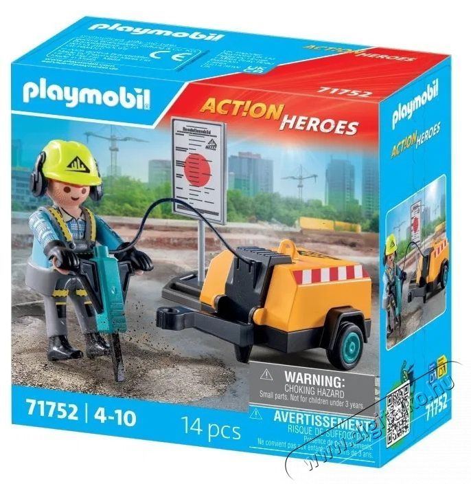 PLAYMOBIL 71752 &Eacute;p&iacute;tőmunk&aacute;s l&eacute;gkalap&aacute;ccsal H&aacute;ztart&aacute;s / Otthon / K&uuml;lt&eacute;r - J&aacute;t&eacute;k / Sport - J&aacute;t&eacute;kfigura - 532076
