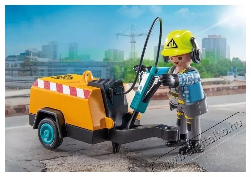 PLAYMOBIL 71752 &Eacute;p&iacute;tőmunk&aacute;s l&eacute;gkalap&aacute;ccsal H&aacute;ztart&aacute;s / Otthon / K&uuml;lt&eacute;r - J&aacute;t&eacute;k / Sport - J&aacute;t&eacute;kfigura - 532076