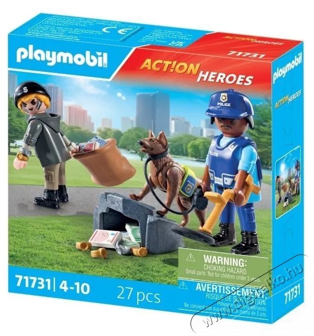 PLAYMOBIL 71731 Nyomk&ouml;vet&eacute;s rendőrkuty&aacute;val H&aacute;ztart&aacute;s / Otthon / K&uuml;lt&eacute;r - J&aacute;t&eacute;k / Sport - J&aacute;t&eacute;kfigura - 532080