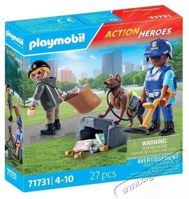 PLAYMOBIL 71731 Nyomk&ouml;vet&eacute;s rendőrkuty&aacute;val H&aacute;ztart&aacute;s / Otthon / K&uuml;lt&eacute;r - J&aacute;t&eacute;k / Sport - J&aacute;t&eacute;kfigura - 532080