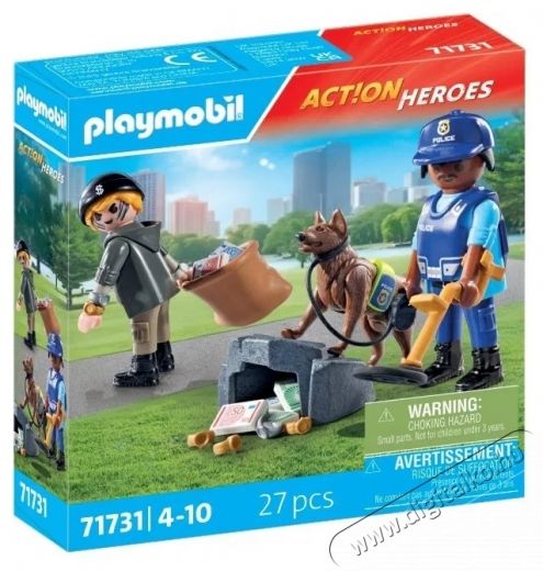 PLAYMOBIL 71731 Nyomk&ouml;vet&eacute;s rendőrkuty&aacute;val H&aacute;ztart&aacute;s / Otthon / K&uuml;lt&eacute;r - J&aacute;t&eacute;k / Sport - J&aacute;t&eacute;kfigura - 532080
