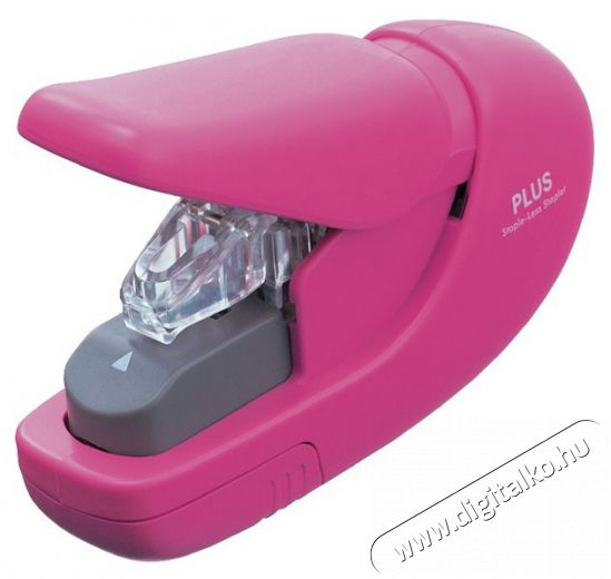 PLUS JAPAN kézi kapocsmentes pink tüző- és lyukasztógép Iroda és számítástechnika - Egyéb számítástechnikai termék - 508279