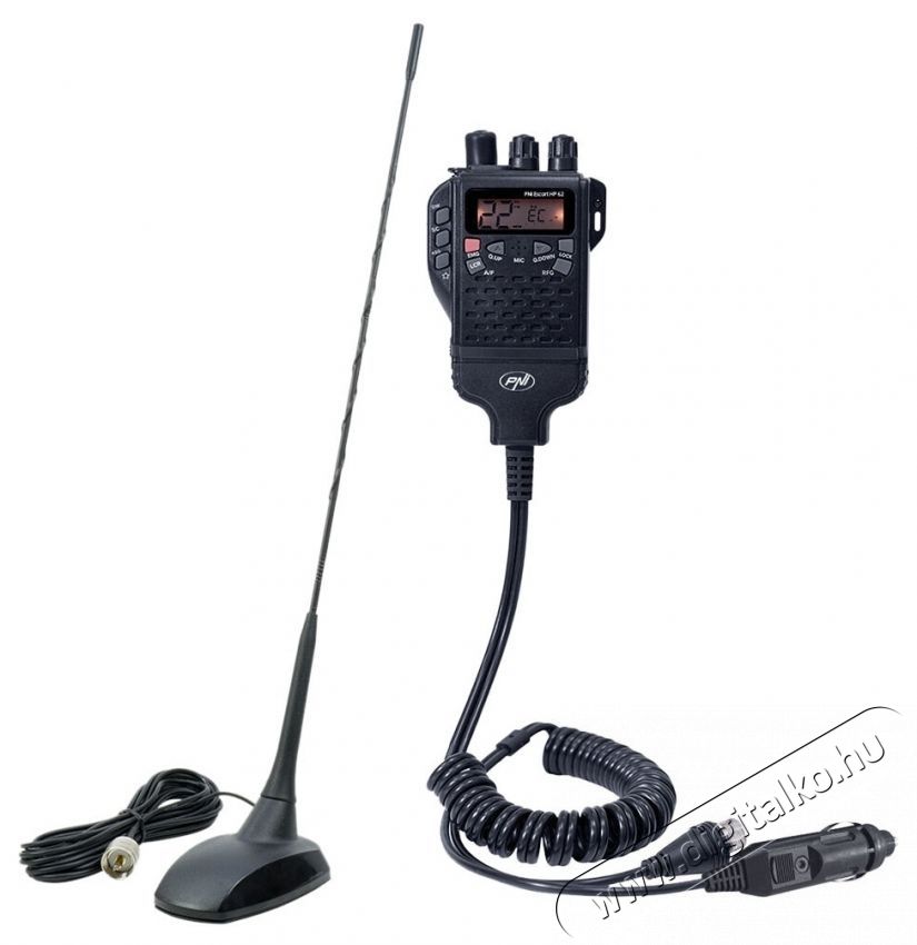 PNI Escort HP 62 CB r&aacute;di&oacute;&aacute;llom&aacute;s k&eacute;szlet + PNI Extra 48 antenna m&aacute;gnessel, ASQ, RF erős&iacute;t&eacute;s Mobil / Kommunik&aacute;ci&oacute; / Smart - Walkie-Talkie / PMR r&aacute;di&oacute; - Walkie-Talkie / PMR r&aacute;di&oacute; - 535586