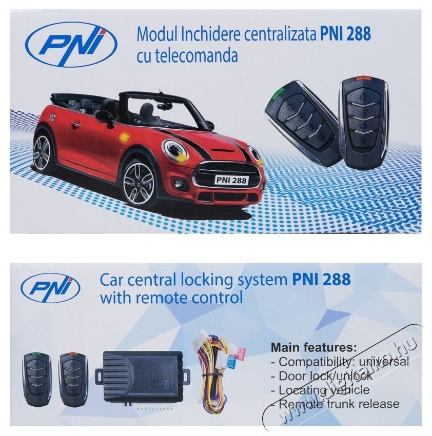 PNI 288 K&ouml;zponti z&aacute;rmodul, t&aacute;vir&aacute;ny&iacute;t&oacute;val Aut&oacute;hifi / Aut&oacute; felszerel&eacute;s - Aut&oacute;s / aut&oacute;hifi kieg&eacute;sz&iacute;tő - Egy&eacute;b aut&oacute;s kieg&eacute;sz&iacute;tő - 535504